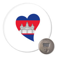 Magnet Kambodscha Flagge Herz 59mm...