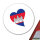 Aufkleber Kambodscha Flagge Herz 10cm Sticker