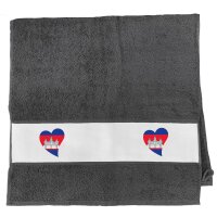 Handtuch Kambodscha Flagge Herz 50x100cm