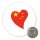 Magnet China Flagge Herz 59mm Kühlschrankmagnet
