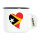 Emaille Tasse Osttimor Flagge Herz 300ml Vintage Emaille Becher