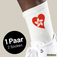 Socken Hongkong Flagge Herz Gr&ouml;&szlig;e...