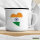 Emaille Tasse Indien Flagge Herz 300ml Vintage Emaille Becher