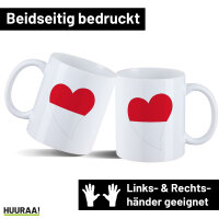 Kaffeetasse Indonesien Flagge Herz 330ml