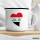 Emaille Tasse Irak Flagge Herz 300ml Vintage Emaille Becher