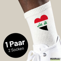 Socken Irak Flagge Herz Gr&ouml;&szlig;e 37/46...