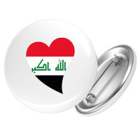 Button Irak Flagge Herz Anstecker