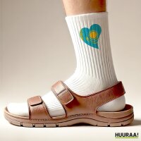 Socken Kasachstan Flagge Herz Größe 37/46 White Motiv Tennissocken
