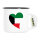 Emaille Tasse Kuwait Flagge Herz 300ml Vintage Emaille Becher