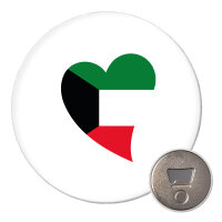Magnet Kuwait Flagge Herz 59mm Kühlschrankmagnet...