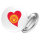 Button Kirgisistan Flagge Herz Anstecker