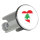 Waschbeckenstöpsel Libanon Flagge Herz 4cm Abflussstopfen