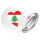 Button Libanon Flagge Herz Anstecker