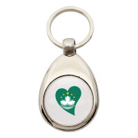 Schlüsselanhänger Macau Flagge Herz