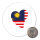Magnet Malaysia Flagge Herz 59mm Kühlschrankmagnet Flaschenöffner