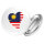 Button Malaysia Flagge Herz Anstecker