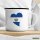 Emaille Tasse El Salvador Flagge Herz 300ml Vintage