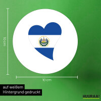 Aufkleber El Salvador Flagge Herz 10cm Sticker