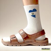 Socken El Salvador Flagge Herz Größe 37/46 White Motiv Tennissocken