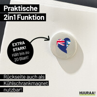 Magnet Falklandinseln Flagge Herz 59mm Kühlschrankmagnet Flaschenöffner
