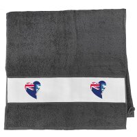 Handtuch Falklandinseln Flagge Herz 50x100cm
