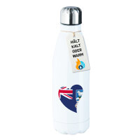 Edelstahl-Trinkflasche Falklandinseln Flagge Herz 500ml...
