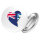 Button Falklandinseln Flagge Herz Anstecker
