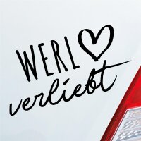 Autoaufkleber Werl verliebt  ca. 19x10cm