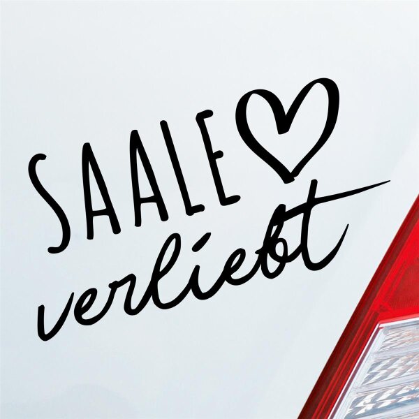 Autoaufkleber Saale verliebt  ca. 19x10cm