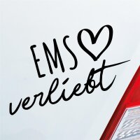 Autoaufkleber Ems verliebt  ca. 19x10cm