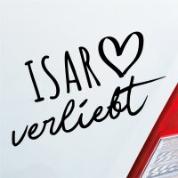 Autoaufkleber Isar verliebt  ca. 19x10cm