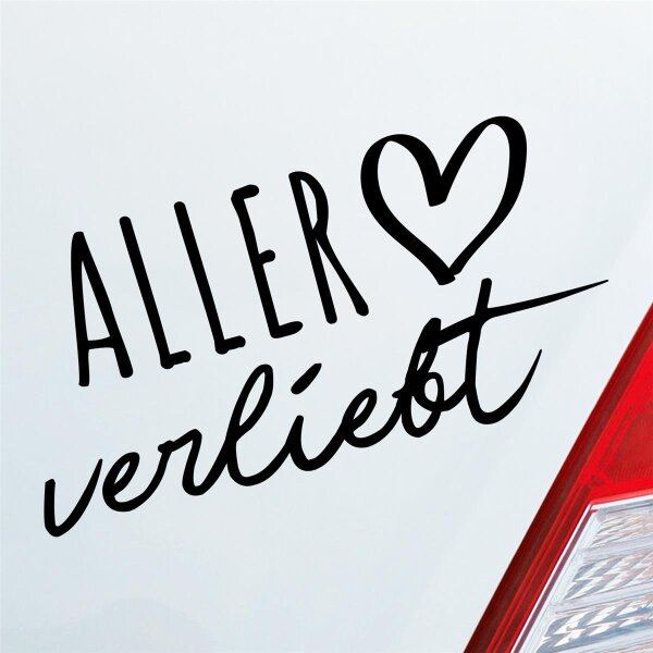 Autoaufkleber Aller verliebt  ca. 19x10cm