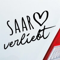 Autoaufkleber Saar verliebt  ca. 19x10cm