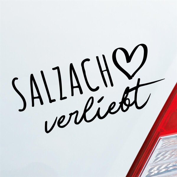 Autoaufkleber Salzach verliebt  ca. 19x8cm