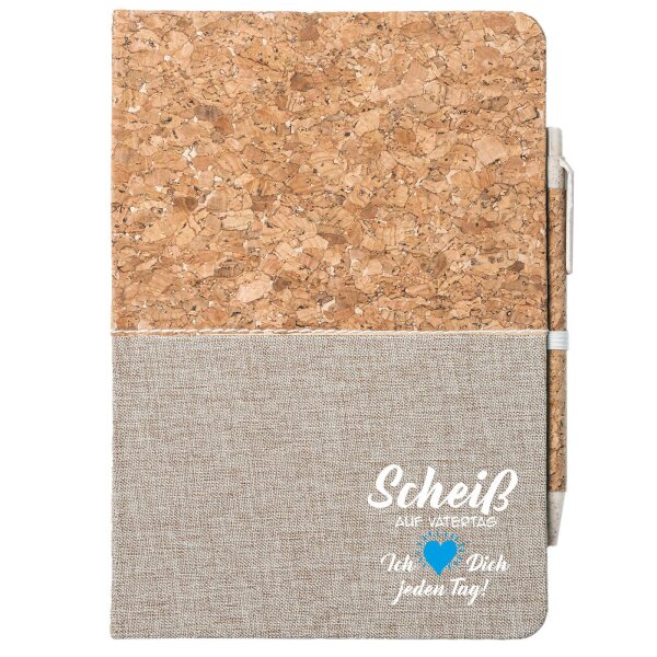 Notizbuch A5 Scheiß auf Vatertag liebe dich jeden Tag 80 Blatt inkl. Kugelschreiber