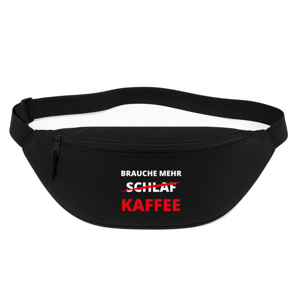 Bauchtasche Brauche mehr Schlaf Kaffee 2,5 Liter Black
