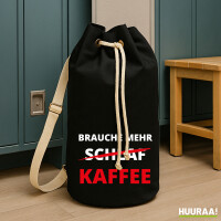 Seesack Brauche mehr Schlaf Kaffee 20 Liter Black