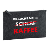 Kulturbeutel Brauche mehr Schlaf Kaffee 1 Liter Charcoal