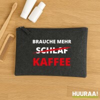 Kulturbeutel Brauche mehr Schlaf Kaffee 1 Liter Charcoal