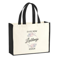 Jutetasche Du Bist Lieblings Kollegin 21 Liter Black