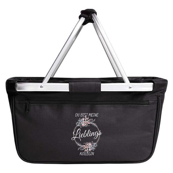 Einkaufskorb faltbar Du Bist Lieblings Kollegin 20 Liter Black