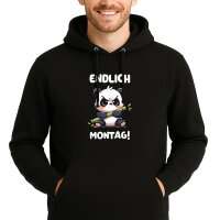 Unisex Hoodie Endlich Montag grimmiger Panda