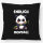 Kissen Endlich Montag grimmiger Panda 40x40cm