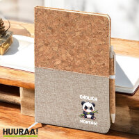 Notizbuch A5 Endlich Montag grimmiger Panda 80 Blatt...