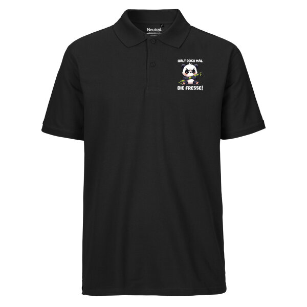 Herren Polo Shirt Halt die Fresse grimmiger Panda