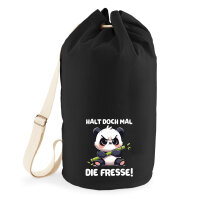 Seesack Halt die Fresse grimmiger Panda 20 Liter Black