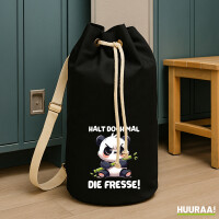 Seesack Halt die Fresse grimmiger Panda 20 Liter Black
