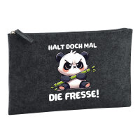 Kulturbeutel Halt die Fresse grimmiger Panda 1 Liter...