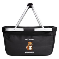 Einkaufskorb faltbar Erst Kaffee dann Arbeit...