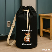 Seesack Erst Kaffee dann Arbeit Eichhörnchen 20...